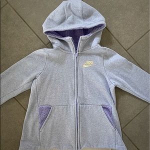 Purple Nike zip-up hoodie